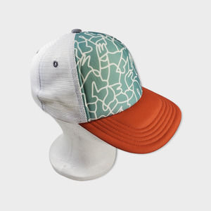 SmartWool Pepere Trucker Cap Hat Aqua Orange Adjustable Men's One Size